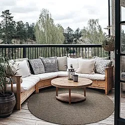 Kulatý koberec - Indoor/Outdoor Bennett (béžový)