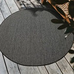 Kulatý koberec - Indoor/Outdoor Bennett (černý)