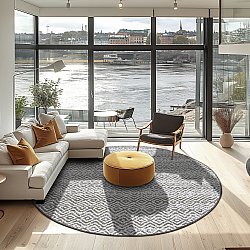 Kulatý koberec - Harstad (hnědá)