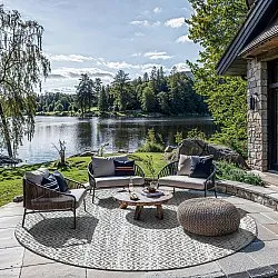 Kulatý koberec - Harstad (hnědá)