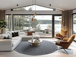 Kulatý koberec - Tromsø (antracitová)