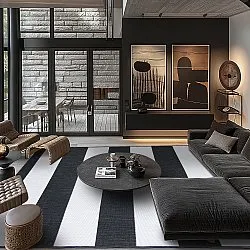 Koberec Indoor/Outdoor - Santana (černý)