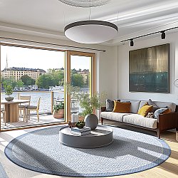 Kulatý koberec - Monsaraz (modrá)