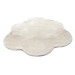 Kulatý Vlnitý Koberec - Aranga Super Soft Fur (béžový)