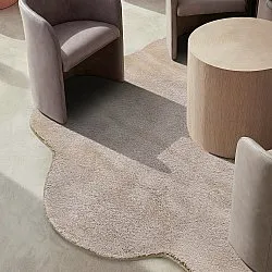 Kulatý Vlnitý Koberec - Aranga Super Soft Fur (hnědý)