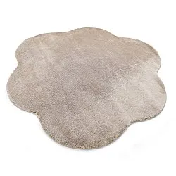 Kulatý Vlnitý Koberec - Aranga Super Soft Fur (hnědý)