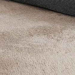 Kulatý Vlnitý Koberec - Aranga Super Soft Fur (hnědý)