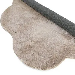 Kulatý Vlnitý Koberec - Aranga Super Soft Fur (hnědý)