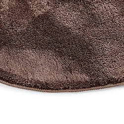 Kulatý Vlnitý Koberec - Aranga Super Soft Fur (tmavě hnědá)