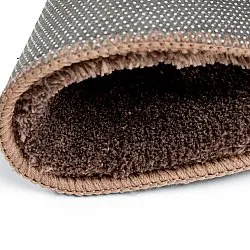 Kulatý Vlnitý Koberec - Aranga Super Soft Fur (tmavě hnědá)