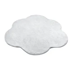 Kulatý Vlnitý Koberec - Aranga Super Soft Fur (bílý)