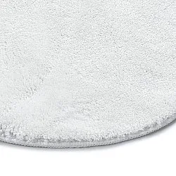 Kulatý Vlnitý Koberec - Aranga Super Soft Fur (bílý)