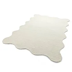 Vlnitý vlnený koberec - Diu Hand Tufted Wool Premium (bílý)