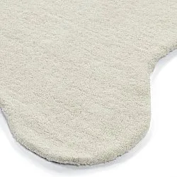 Vlnitý vlnený koberec - Diu Hand Tufted Wool Premium (bílý)