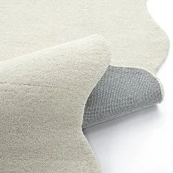 Vlnitý vlnený koberec - Diu Hand Tufted Wool Premium (bílý)