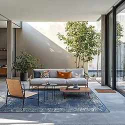 Koberec Indoor/Outdoor - Brussels Weave (modrý)