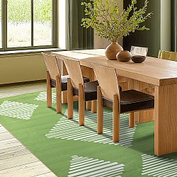 Wiltonský koberec - Carmen (zelená/bílá)