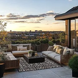 Koberec Indoor/Outdoor - Brussels Ocean (černý)