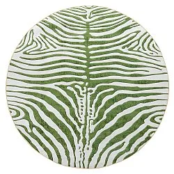Kulatý koberec - Zebra (zelený)