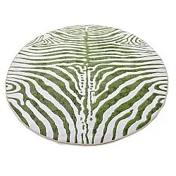 Kulatý koberec - Zebra (zelený)