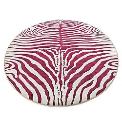 Kulatý koberec - Zebra (růžový)