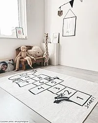 Dětský koberec - Hopscotch Animals (bílý)