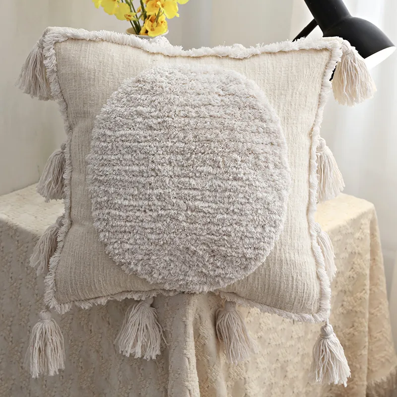 Povlak na polštář - Boho Tassels (offwhite)