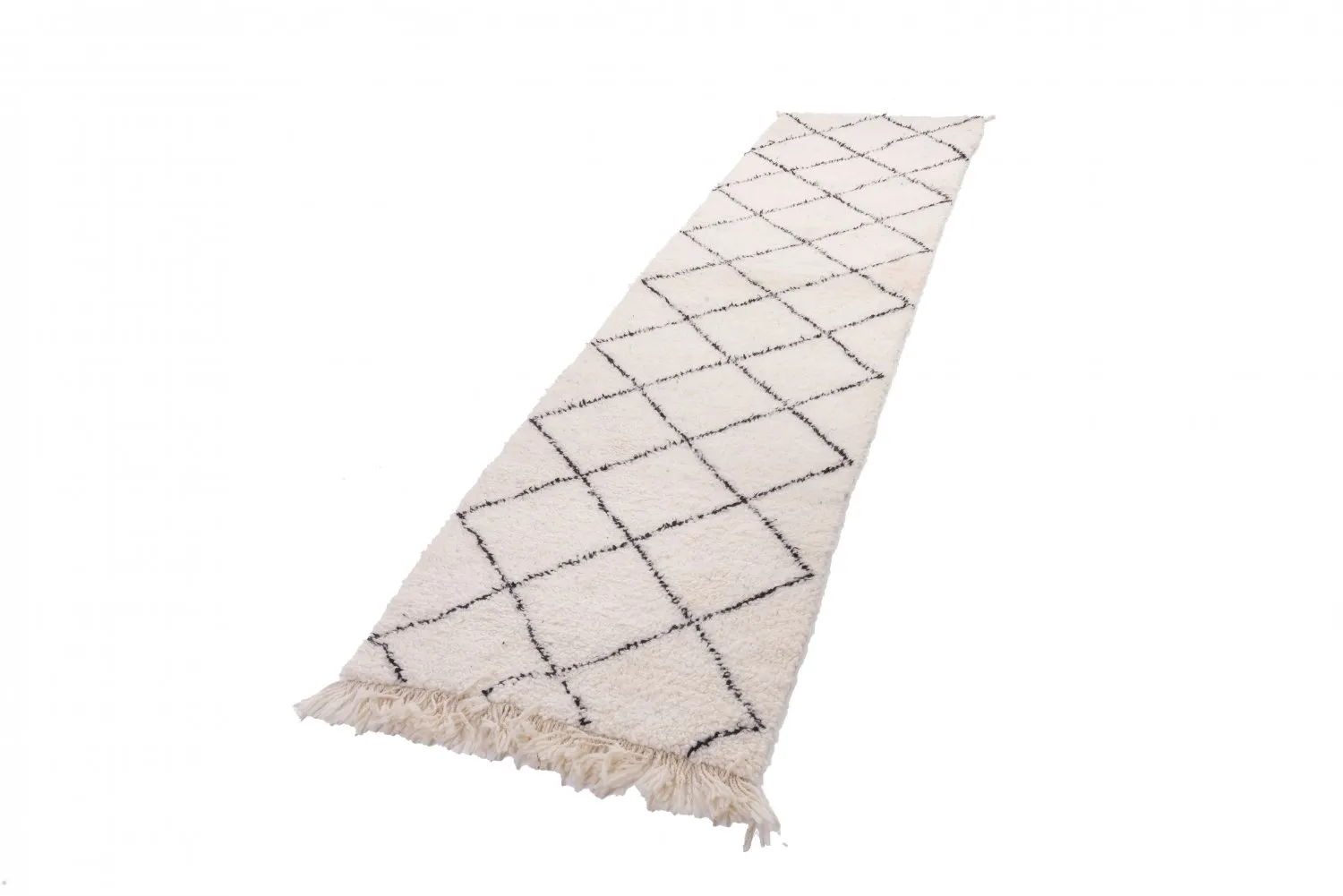 Kilim Marocký Berberský koberec Beni Ourain 305 x 85 cm