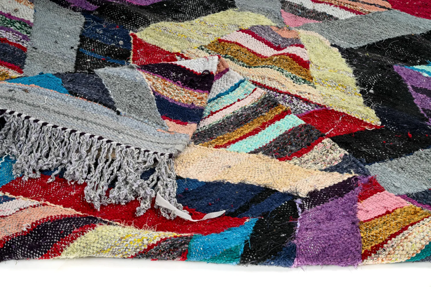 Marocký Berberský koberec Boucherouite 140 x 290 cm
