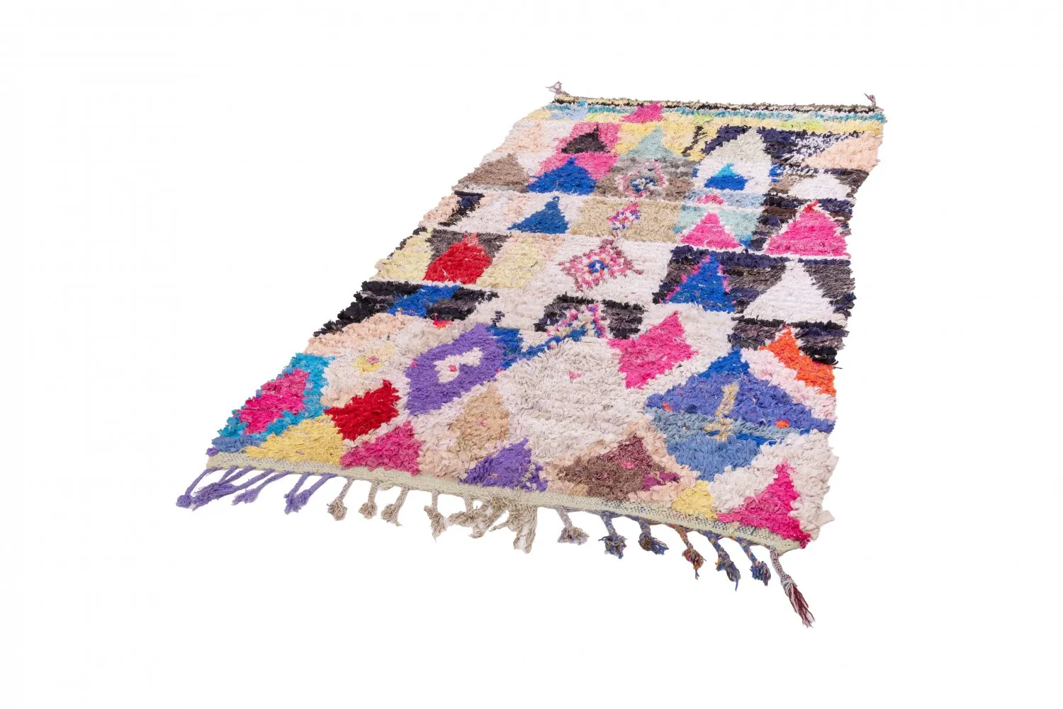 Marocký Berberský koberec Boucherouite 245 x 135 cm
