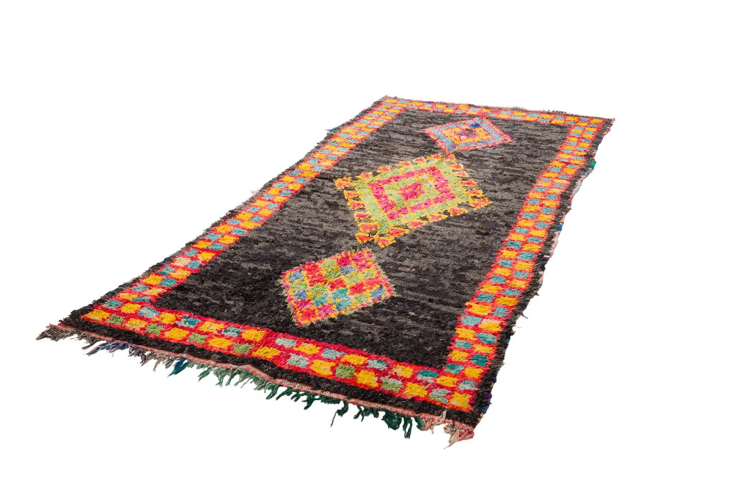 Marocký Berberský koberec Boucherouite 135 x 290 cm