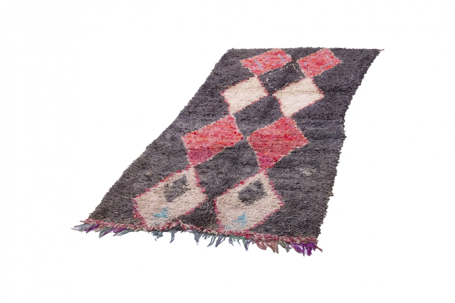 Marocký Berberský koberec Boucherouite 245 x 105 cm