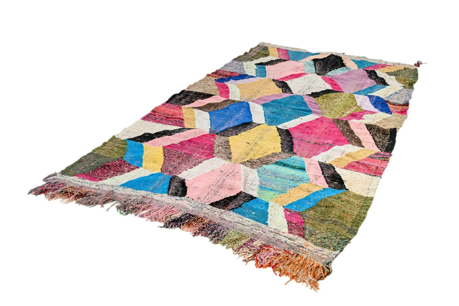 Marocký Berberský koberec Boucherouite 150 x 275 cm