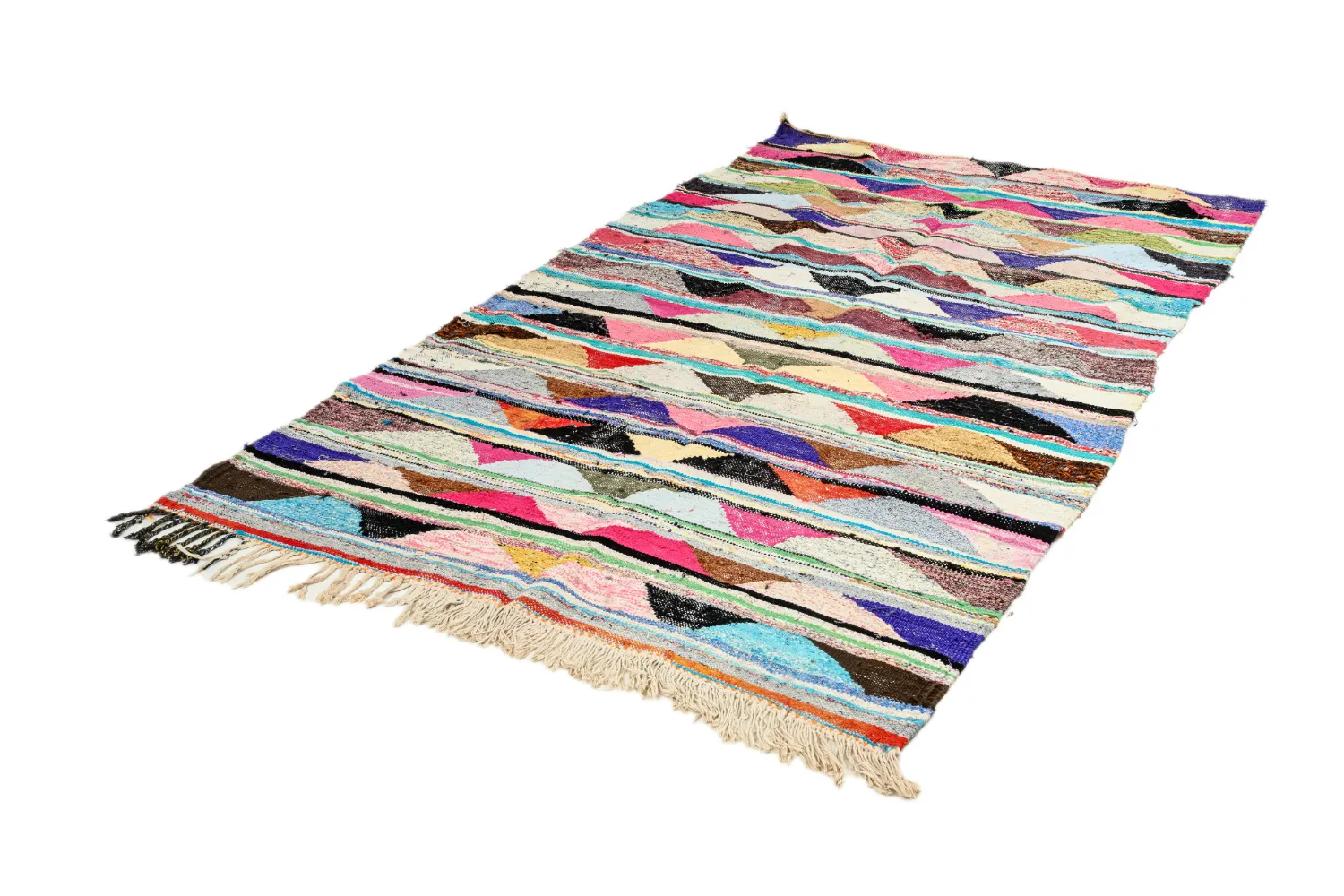 Marocký Berberský koberec Boucherouite 145 x 250 cm