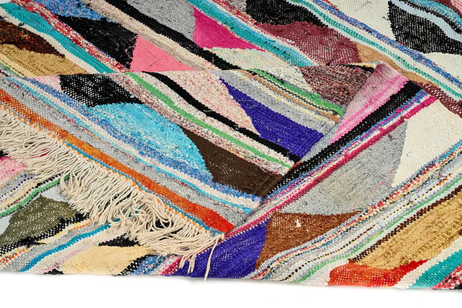 Marocký Berberský koberec Boucherouite 145 x 250 cm