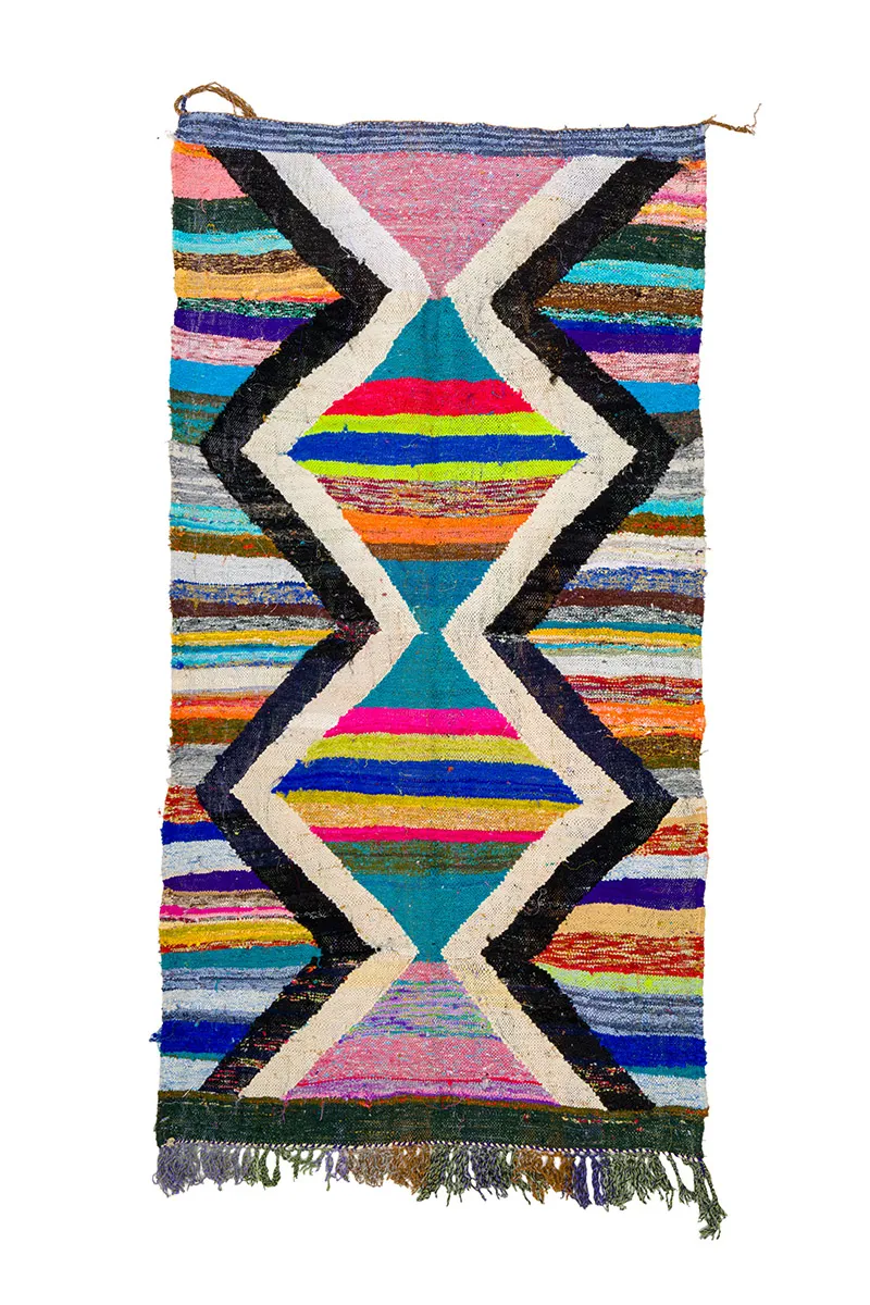 Marocký Berberský koberec Boucherouite 135 x 245 cm