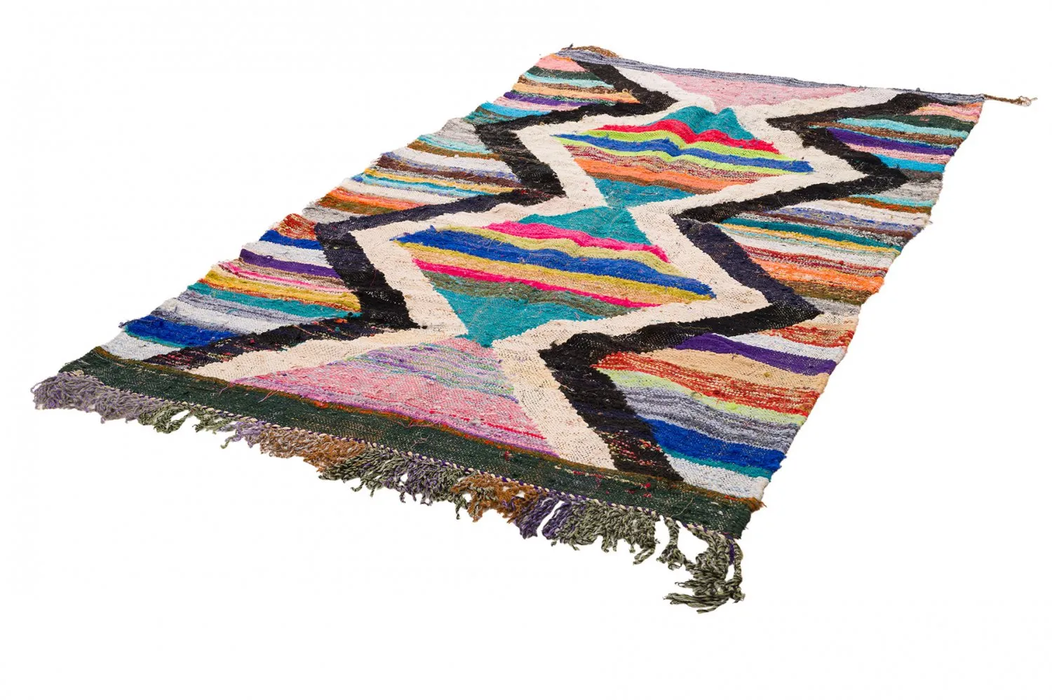 Marocký Berberský koberec Boucherouite 135 x 245 cm