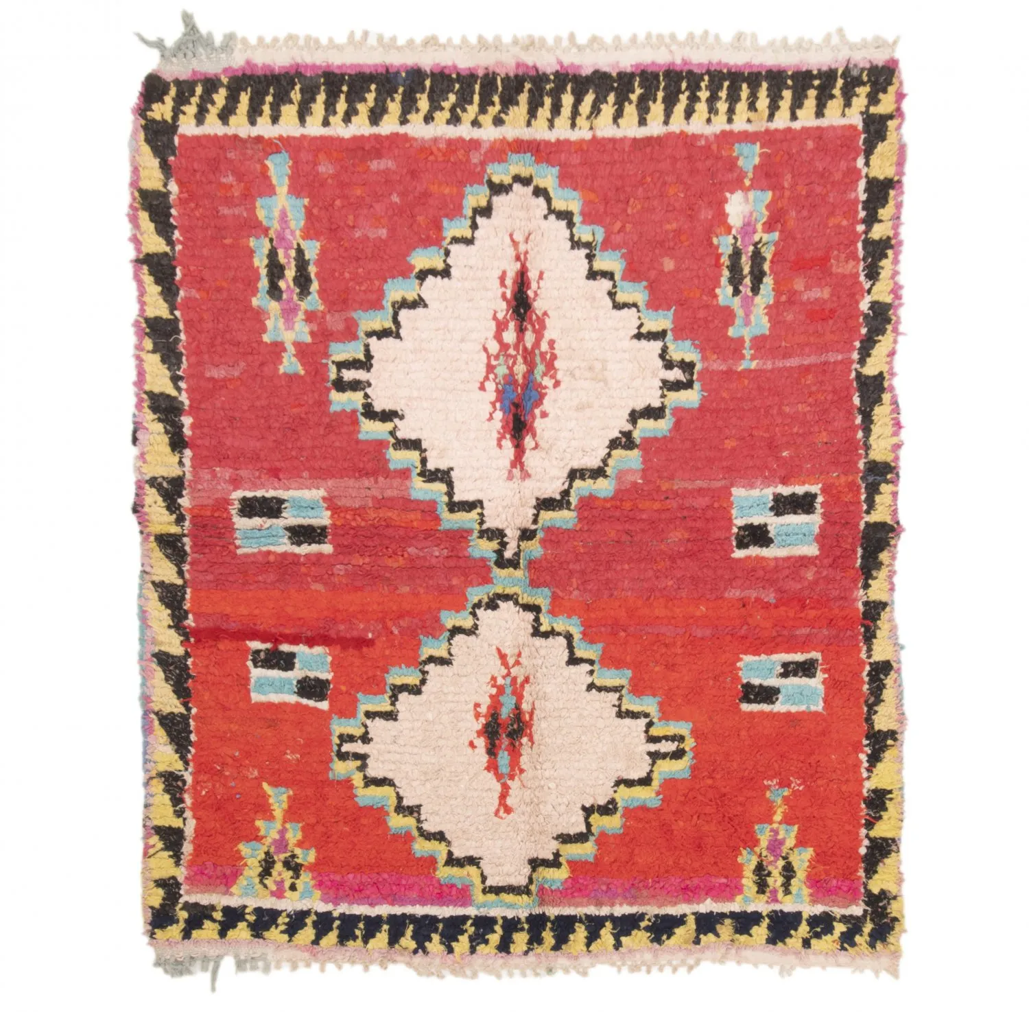Marocký Berberský koberec Boucherouite 145 x 115 cm