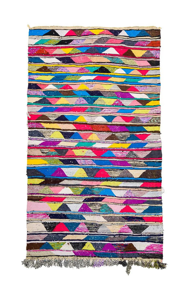Marocký Berberský koberec Boucherouite 130 x 225 cm