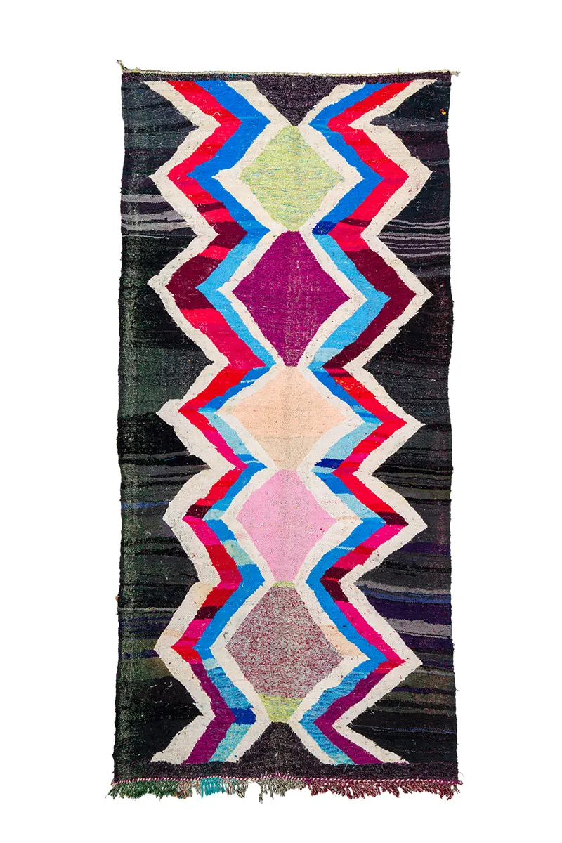 Marocký Berberský koberec Boucherouite 150 x 315 cm