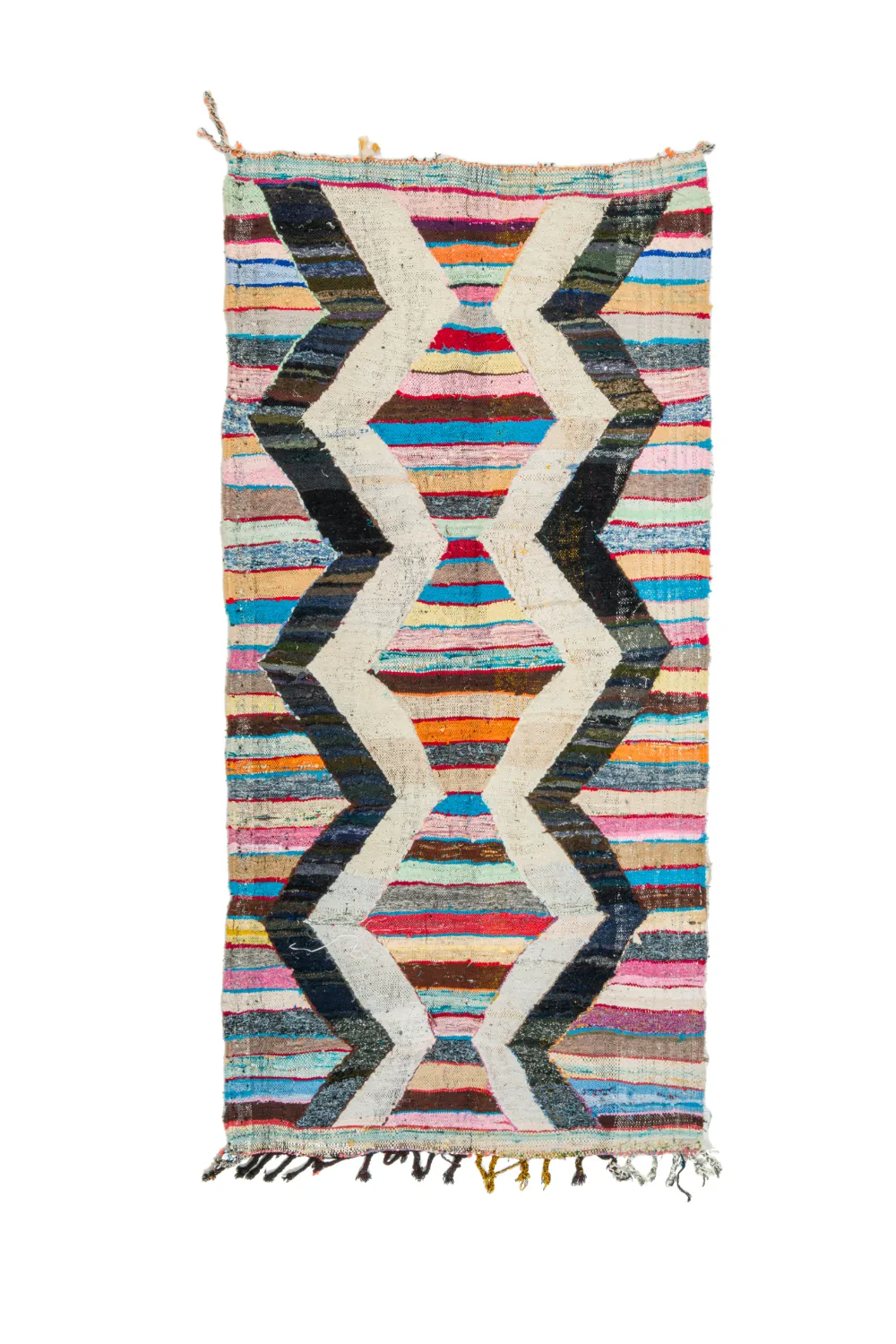 Marocký Berberský koberec Boucherouite 125 x 265 cm