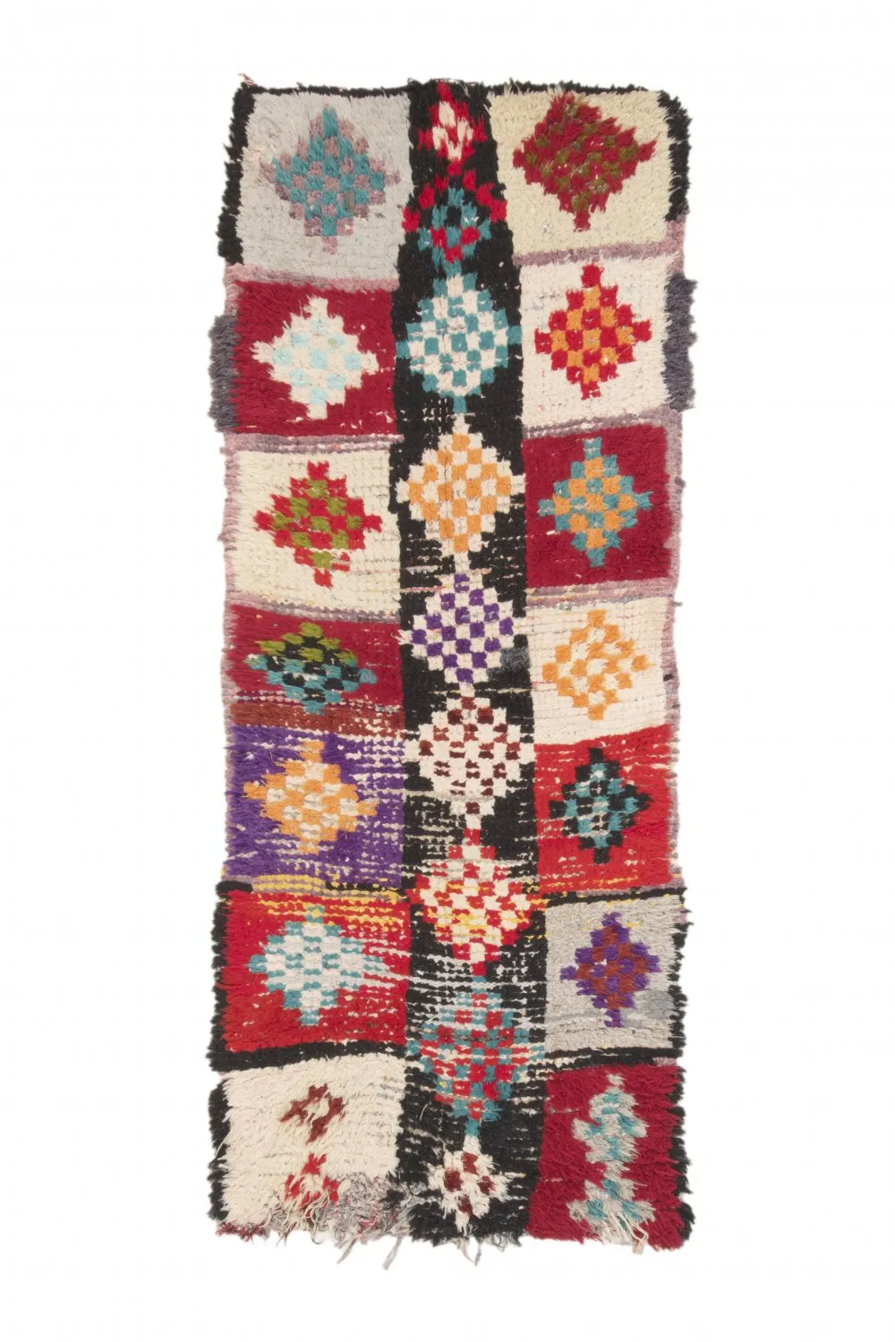 Marocký Berberský koberec Boucherouite 200 x 85 cm