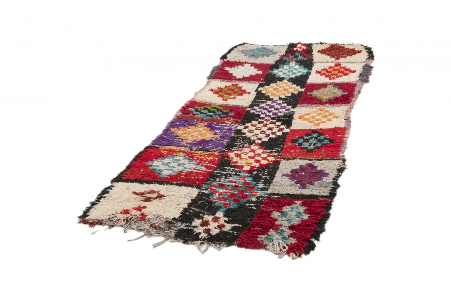Marocký Berberský koberec Boucherouite 200 x 85 cm
