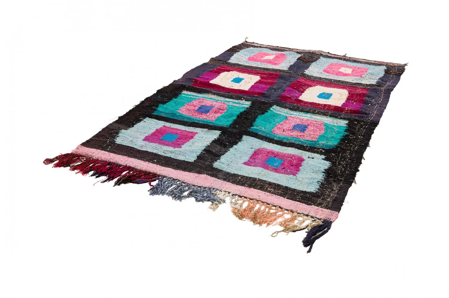 Marocký Berberský koberec Boucherouite 140 x 225 cm