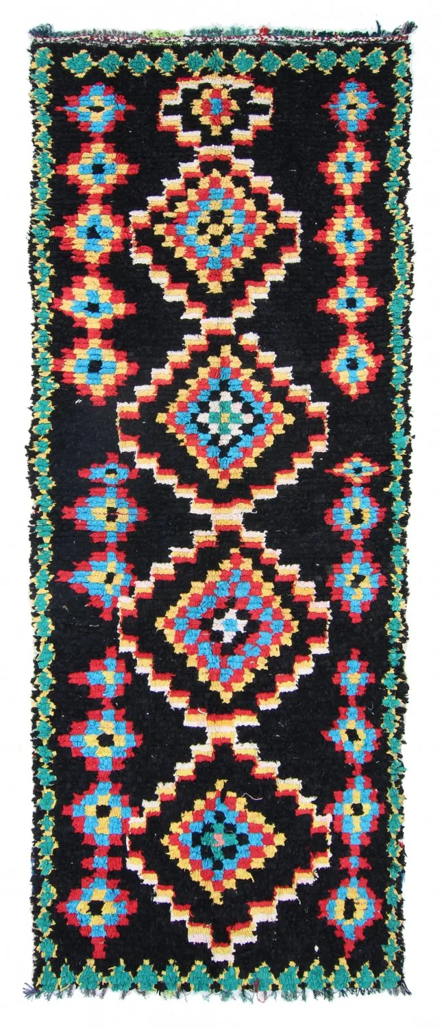 Marocký Berberský koberec Boucherouite 370 x 145 cm