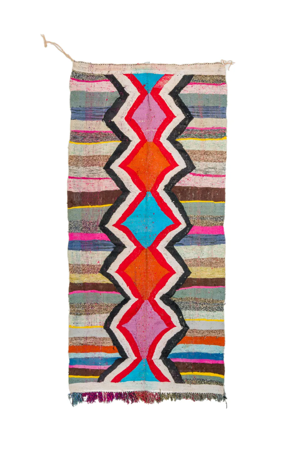 Marocký Berberský koberec Boucherouite 130 x 260 cm