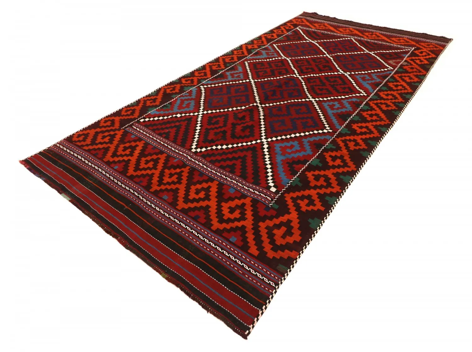 Orientální kilim koberec 377 x 179 cm