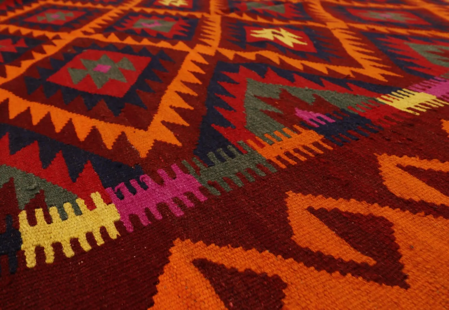 Orientální kilim koberec 398 x 157 cm