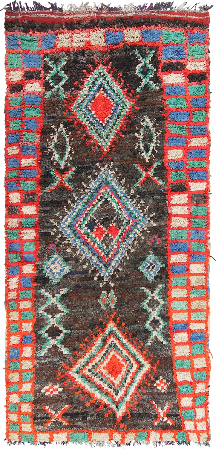 Marocký Berberský koberec Boucherouite 270 x 120 cm