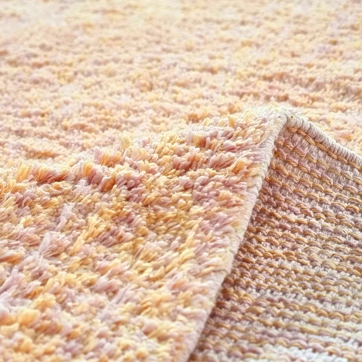 Shaggy koberce - Celina Natural Cotton Shaggy (růžová/béžová)